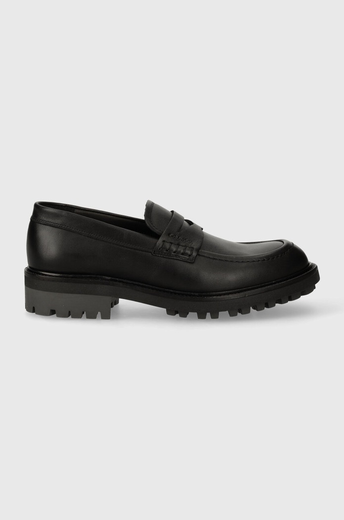 Kožené mokasíny Calvin Klein HM0HM01389 čierna SS24