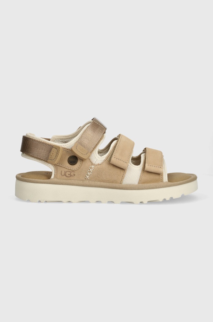 UGG sandały zamszowe Goldencoast Multistrap tekstylny beżowy 1153095.SAN