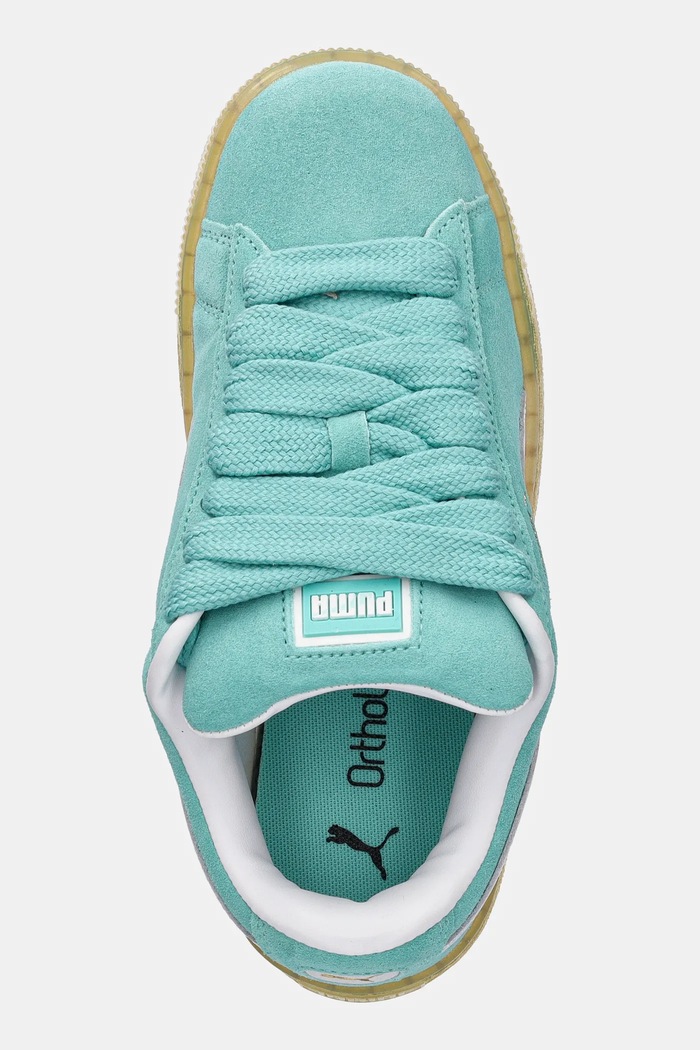 Кожаные кроссовки Puma Suede XL бирюзовый 395205