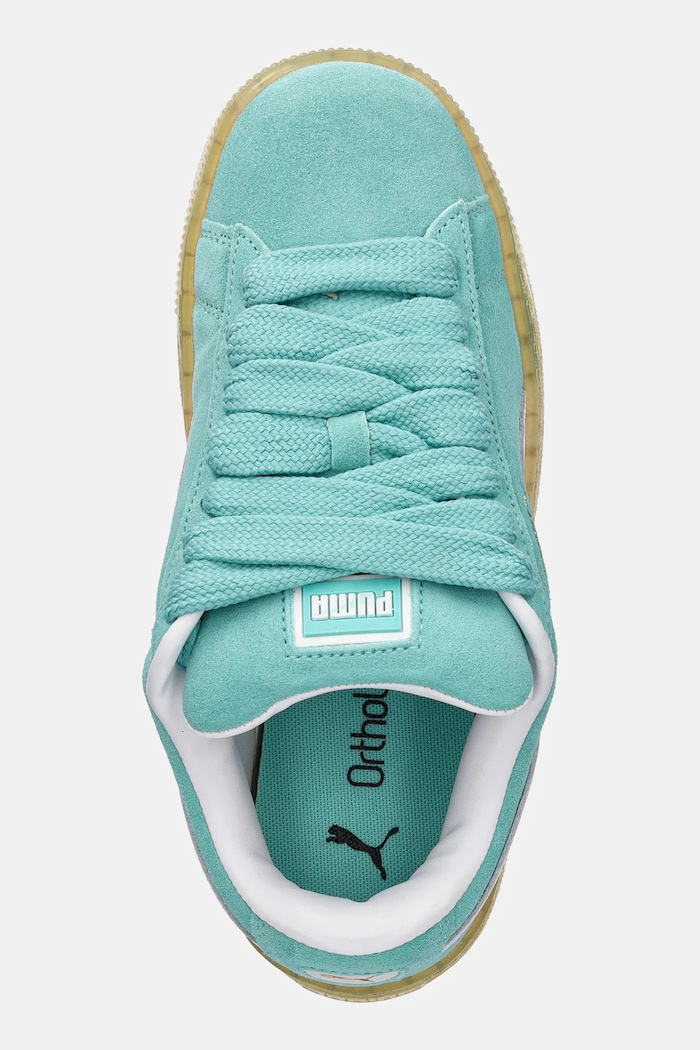 Кожаные кроссовки Puma Suede XL бирюзовый 395205