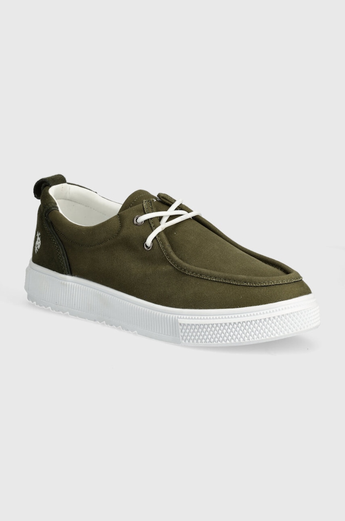 U.S. Polo Assn. mokasyny BAYARD skóra zamszowa zielony BAYARD004M.4CS1