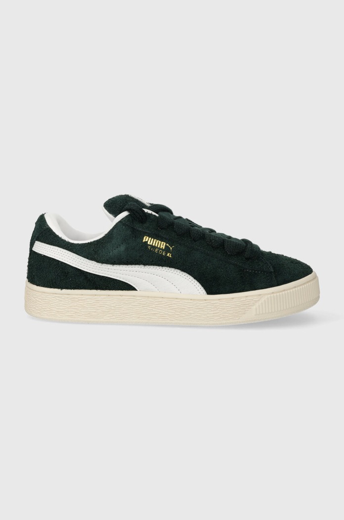 Kožne tenisice Puma Suede XL Hairy brušena koža zelena 397241