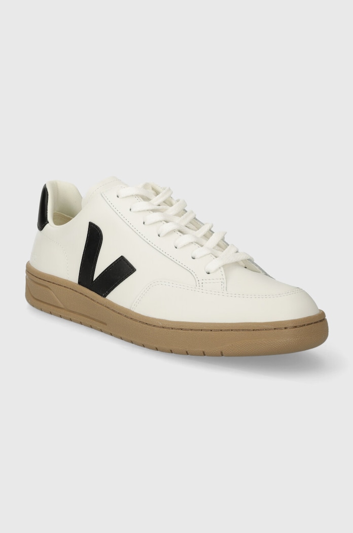 Kožené tenisky Veja V-12 XD0203640B biela SS24