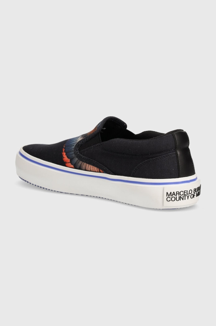 Scarpe Marcelo Burlon scarpe da ginnastica Icon Wings Slip-On Vulcanized CMIA079S24FAB0011026 nero