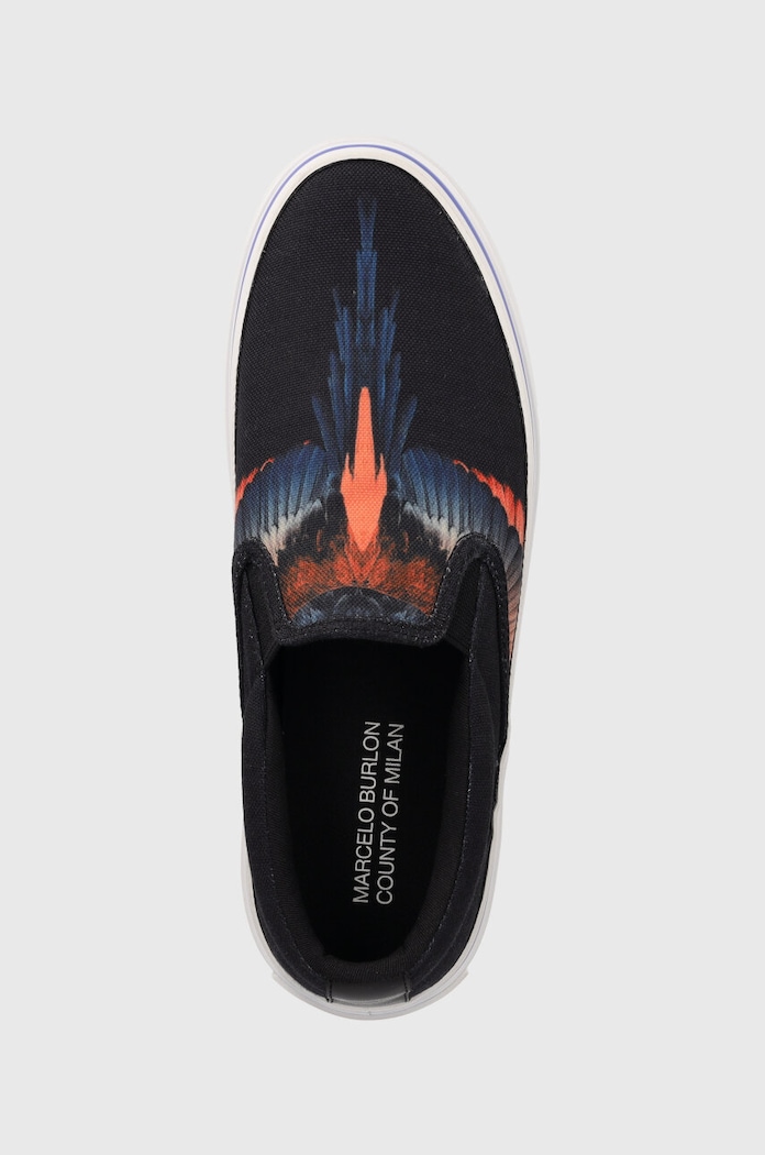 Marcelo Burlon scarpe da ginnastica Icon Wings Slip-On Vulcanized nero CMIA079S24FAB0011026