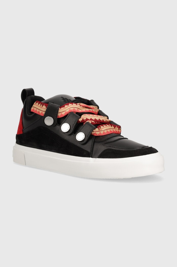 Marcelo Burlon sneakers in pelle Ticinella Sneaker pelle scamosciata nero CMIA097S24LEA0011028
