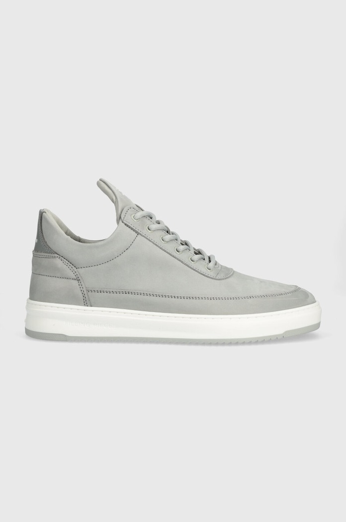 Nubukové tenisky Filling Pieces Low Top Base vysoký šedá 10120591288