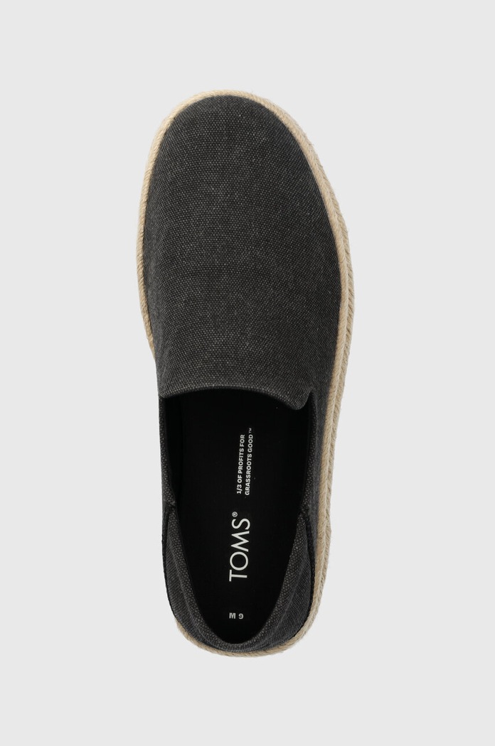 Espadrilky Toms Santiago čierna 10019869