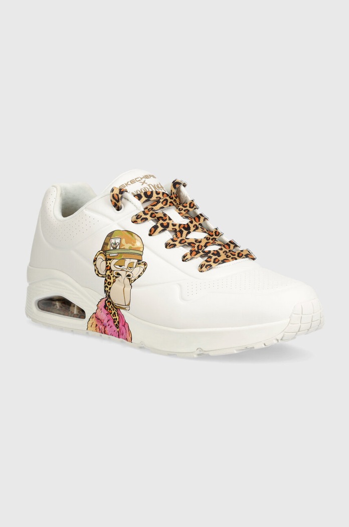 Skechers sneakers SKECHERS X SNOOP DOGG finta pelle fiore bianco 251014