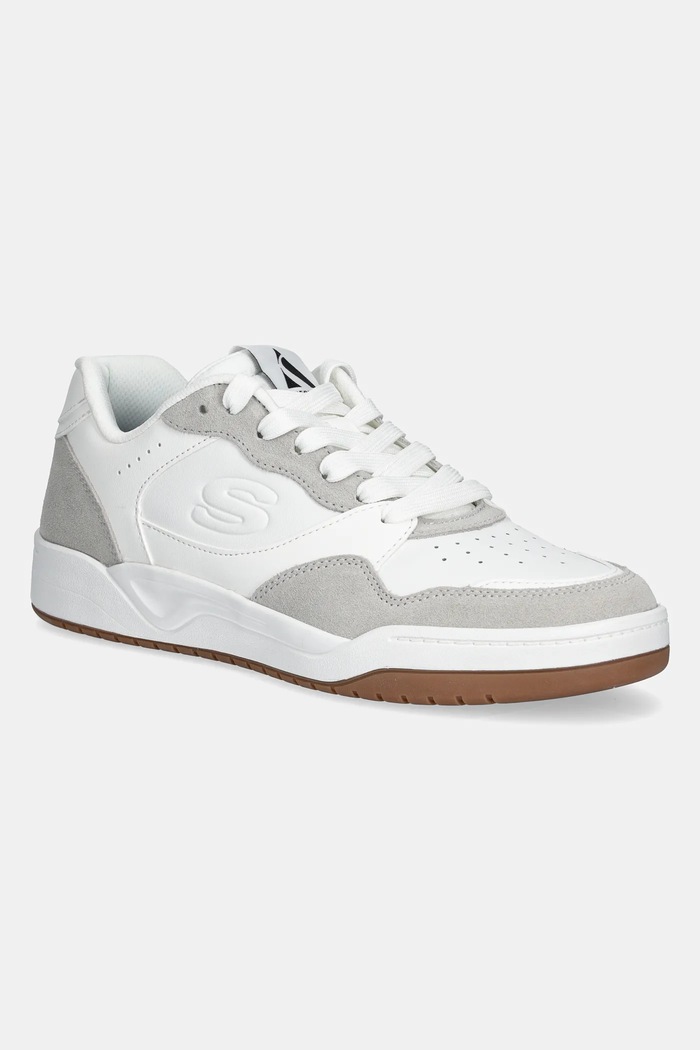 Tenisky Skechers imitácia kože biela 183241