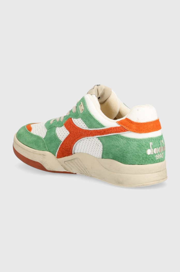 Παπούτσια Δερμάτινα sneakers Diadora B.560 Used RR Italia 201.180481.30095 πράσινο