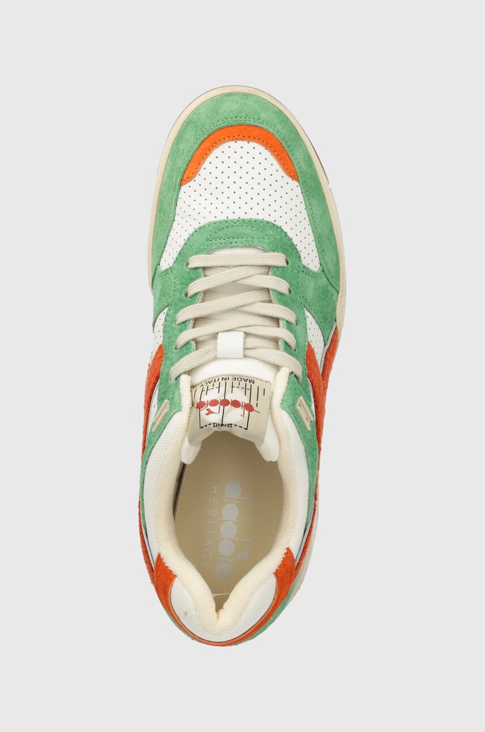 Δερμάτινα sneakers Diadora B.560 Used RR Italia πράσινο 201.180481.30095