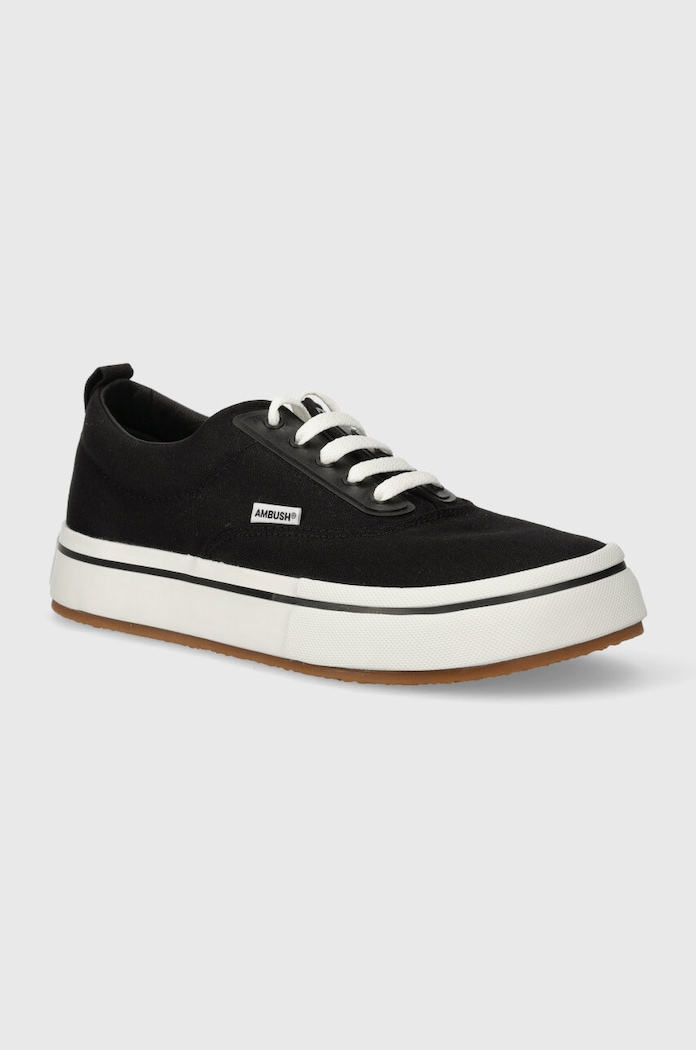 Teniske AMBUSH Vulcanized Lace Up Canvas Zrnato usnje črna BMIA012S24FAB0011001