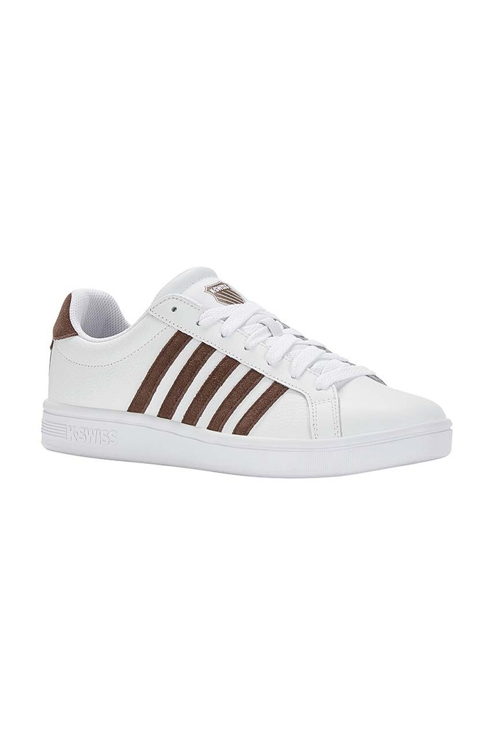 Kožené sneakers boty K-Swiss COURT TIEBREAK 07011.936.M bílá SS24