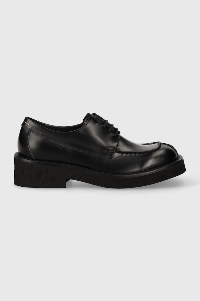 MM6 Maison Margiela półbuty skórzane SH1WQ0001 czarny SS24