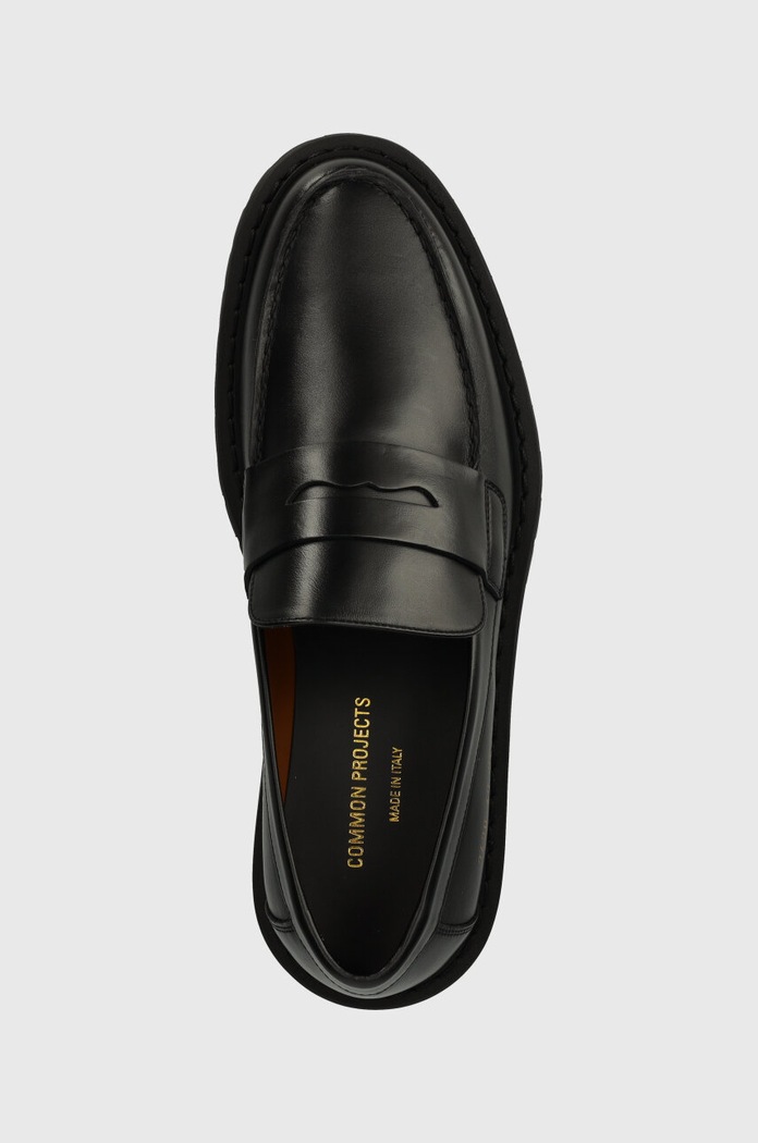 Common Projects mokasyny skórzane Loafer with Tread Sole czarny 2420.7547
