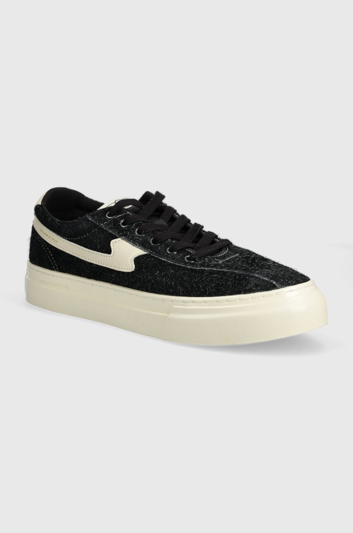 Σουέτ sneakers Stepney Workers Club Dellow S-Strike Cup Raw Suede λείο δέρμα μαύρο YA15017