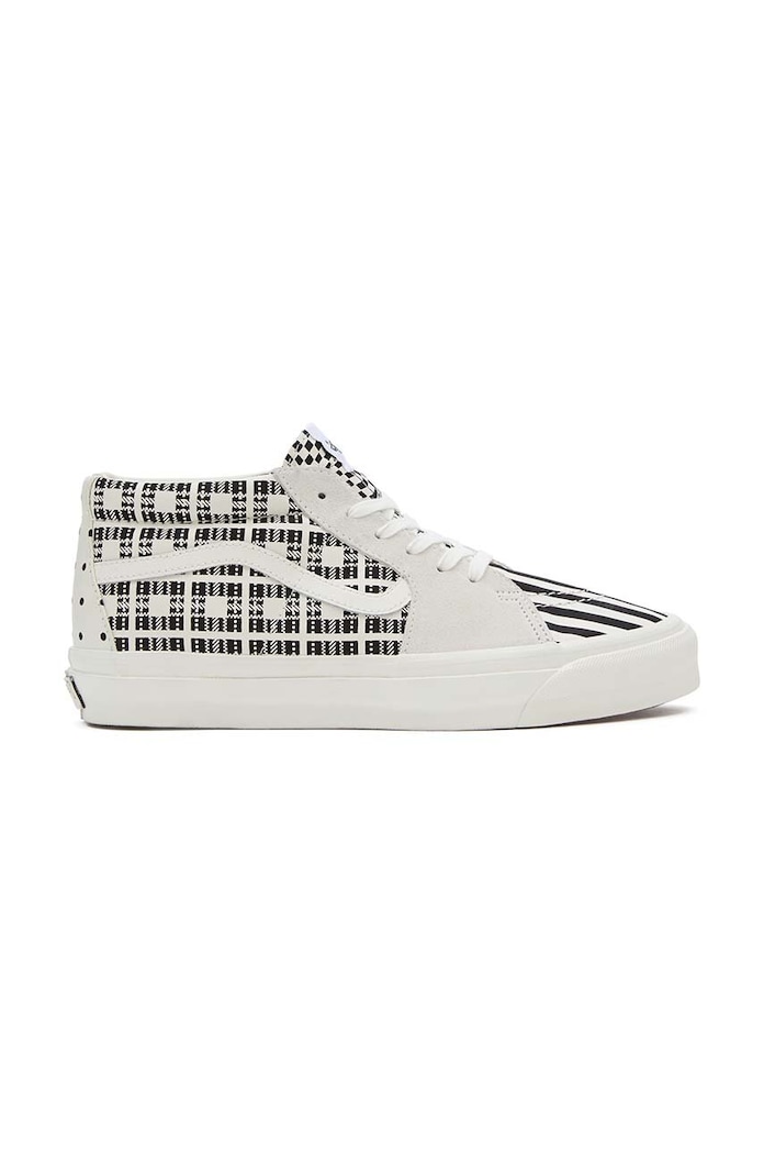 Sneakers Vans Sk8-Mid Reissue 83 LX δέρμα σαμουά λευκό VN000CQQFS81