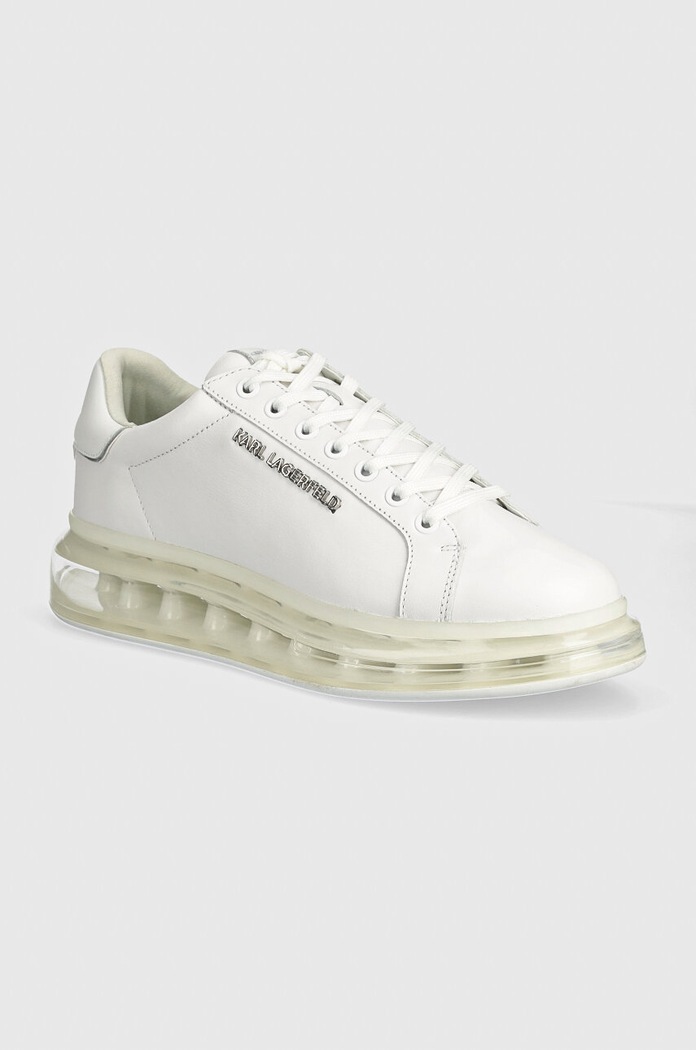 Karl Lagerfeld sneakers in pelle KAPRI KUSHION bassa bianco KL52625A.11W