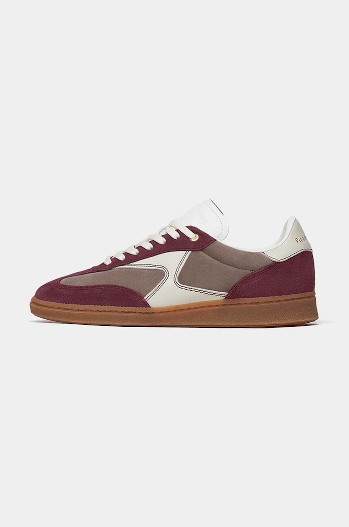 Tenisky Filling Pieces Sprinter Dice semišová kůže burgundské 68625751108