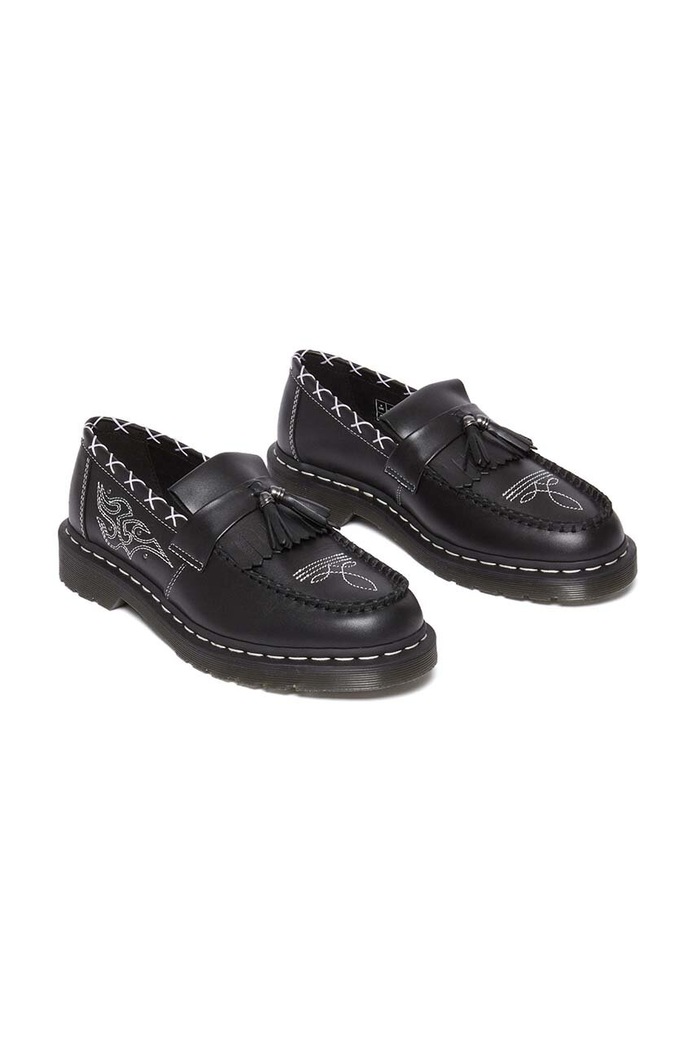 Dr. Martens mocassini in pelle Adrian Gothic Americana DM31626001 nero