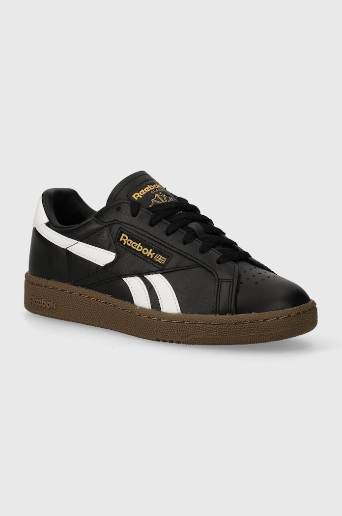 Kožené tenisky Reebok Classic CLUB C plochá čierna 100202327