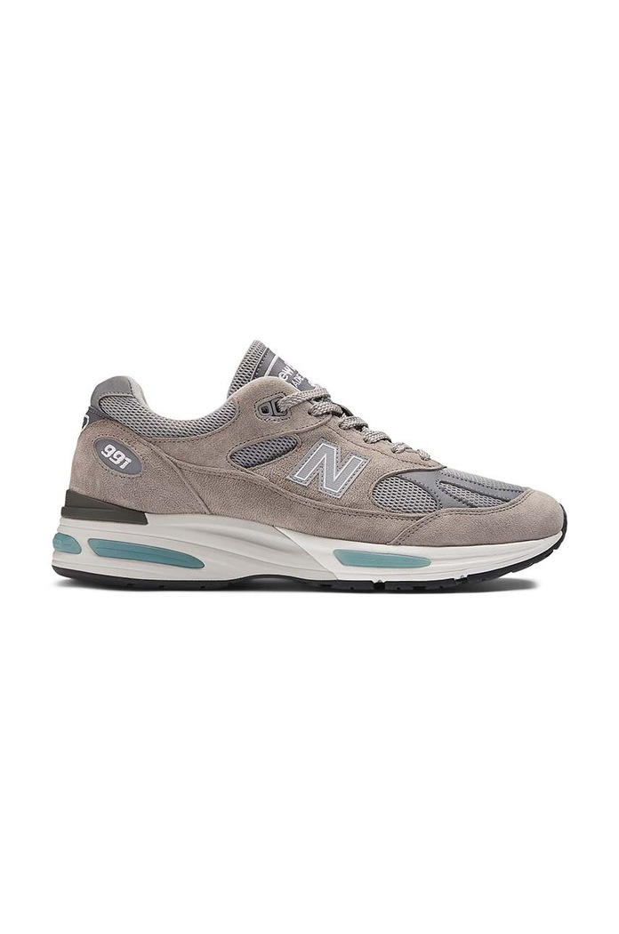 Sneakers New Balance Made in UK δέρμα σαμουά γκρί U991GL2