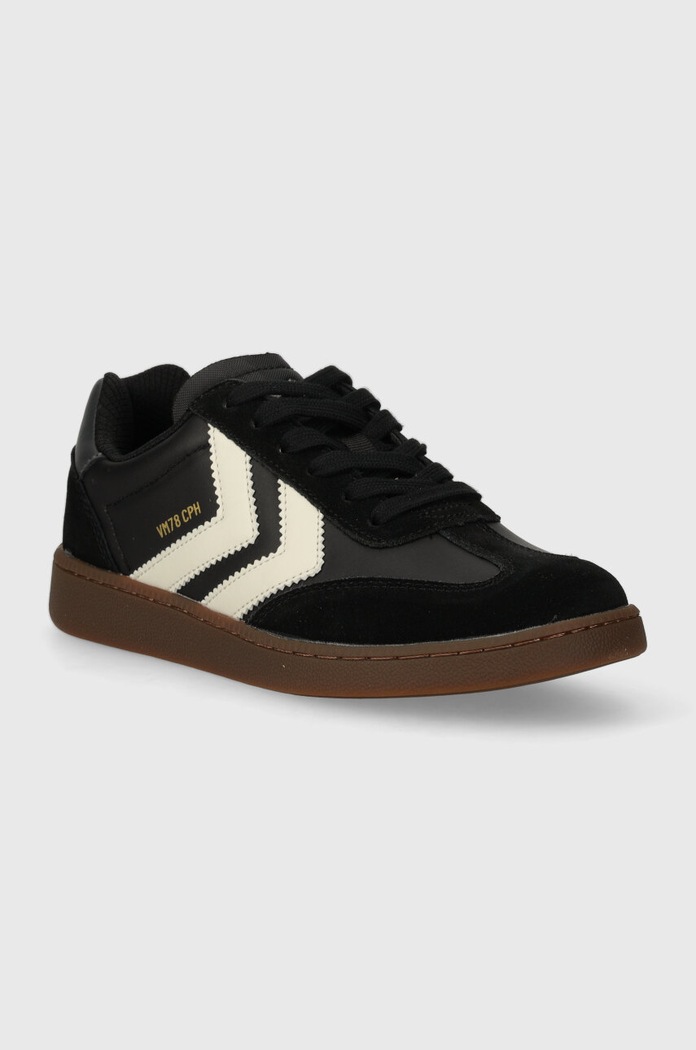 Кожени маратонки Hummel VM78 CPH ML гладка кожа черен 225072