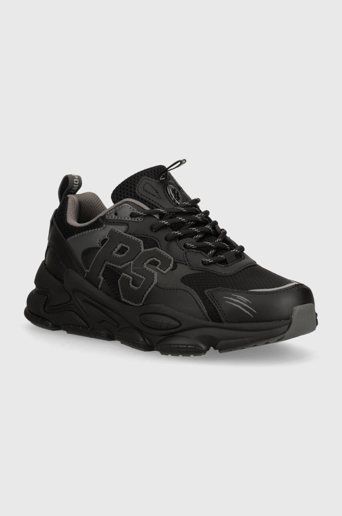 PLEIN SPORT sneakersy Lo-Top Sneakers imitacja skóry licowej czarny USC0611.STE003N.0202
