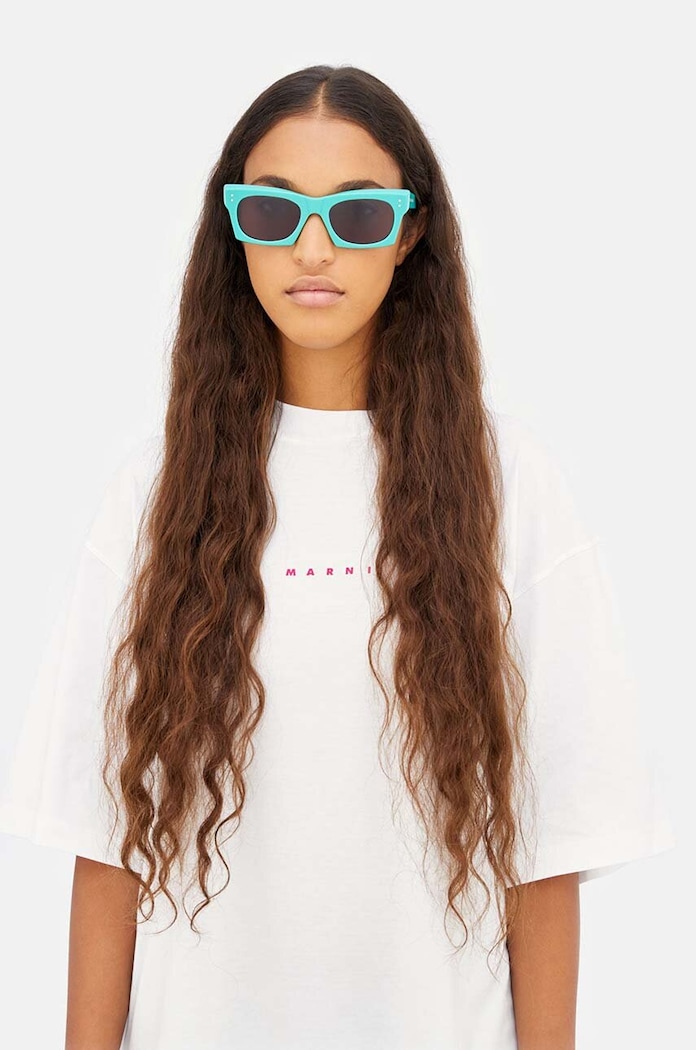 Marni okulary przeciwsłoneczne Edku EYMRN00055.003.TS0 turkusowy AA00