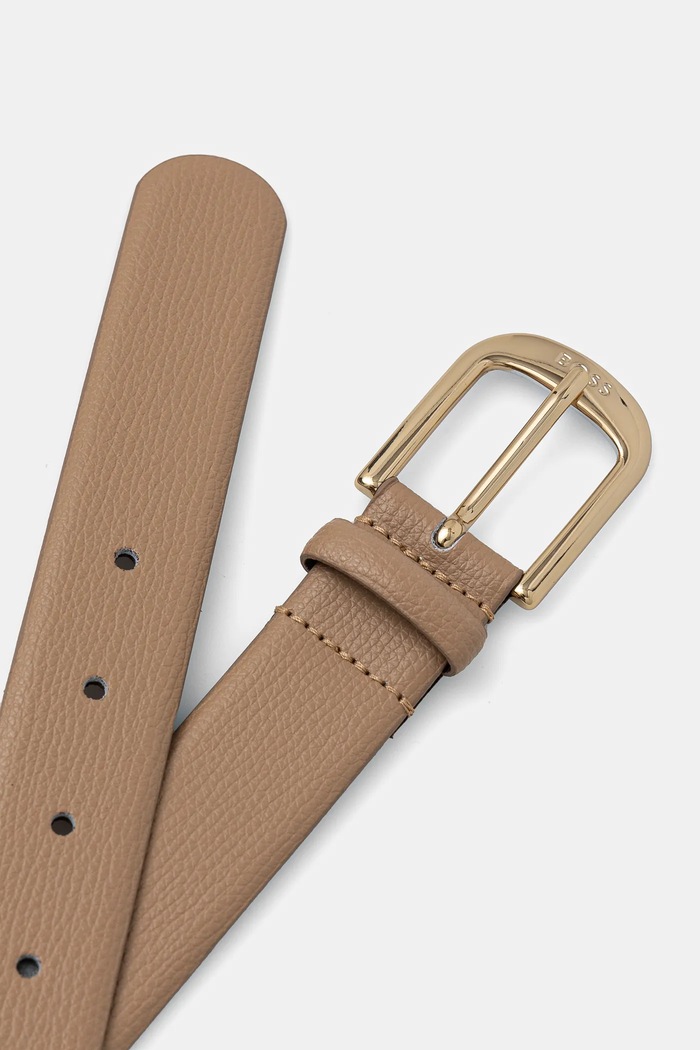 Kožni remen BOSS Anna Belt 3cm C. 50480651 bež AW25