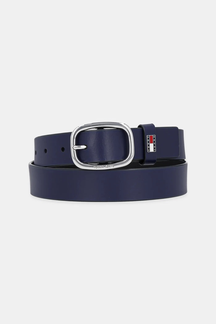 Tommy Jeans pásek dámský kožený námořnická modř AW0AW15836
