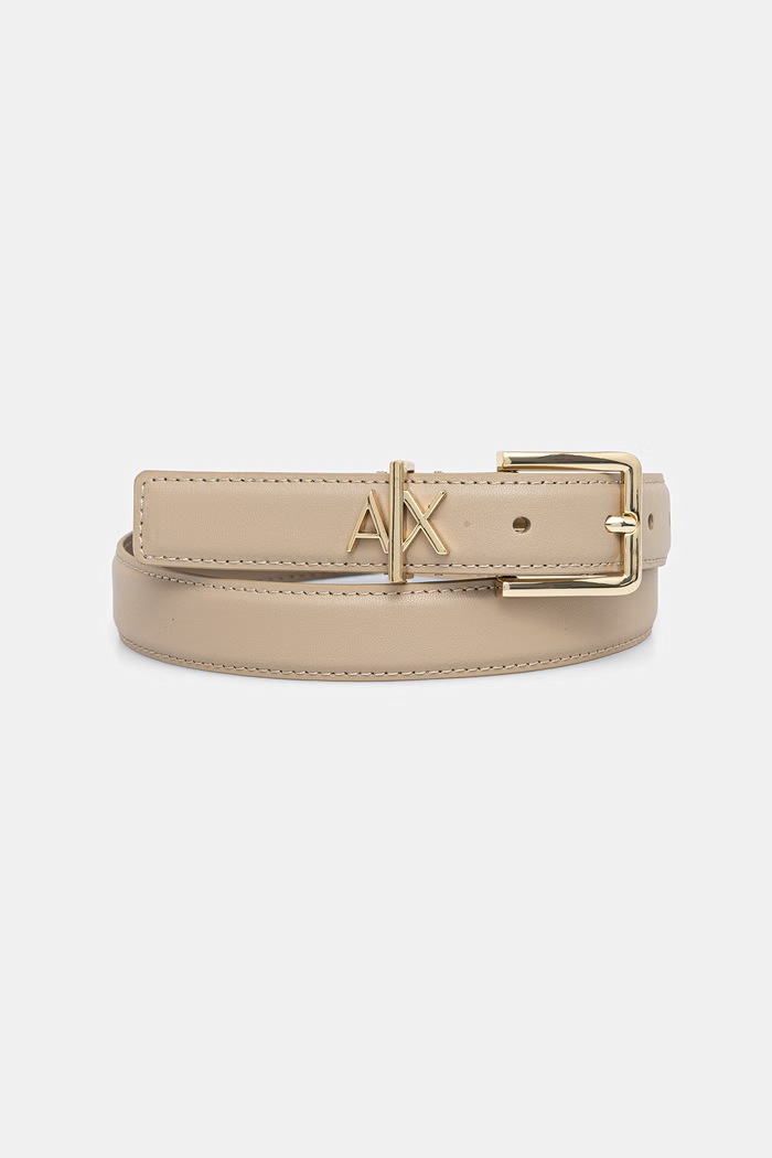 Armani Exchange pásek dámský kožený béžová 941182.4R759