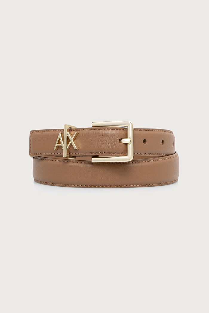 Armani Exchange ремень для женщин кожаный бежевый 941182.4R759