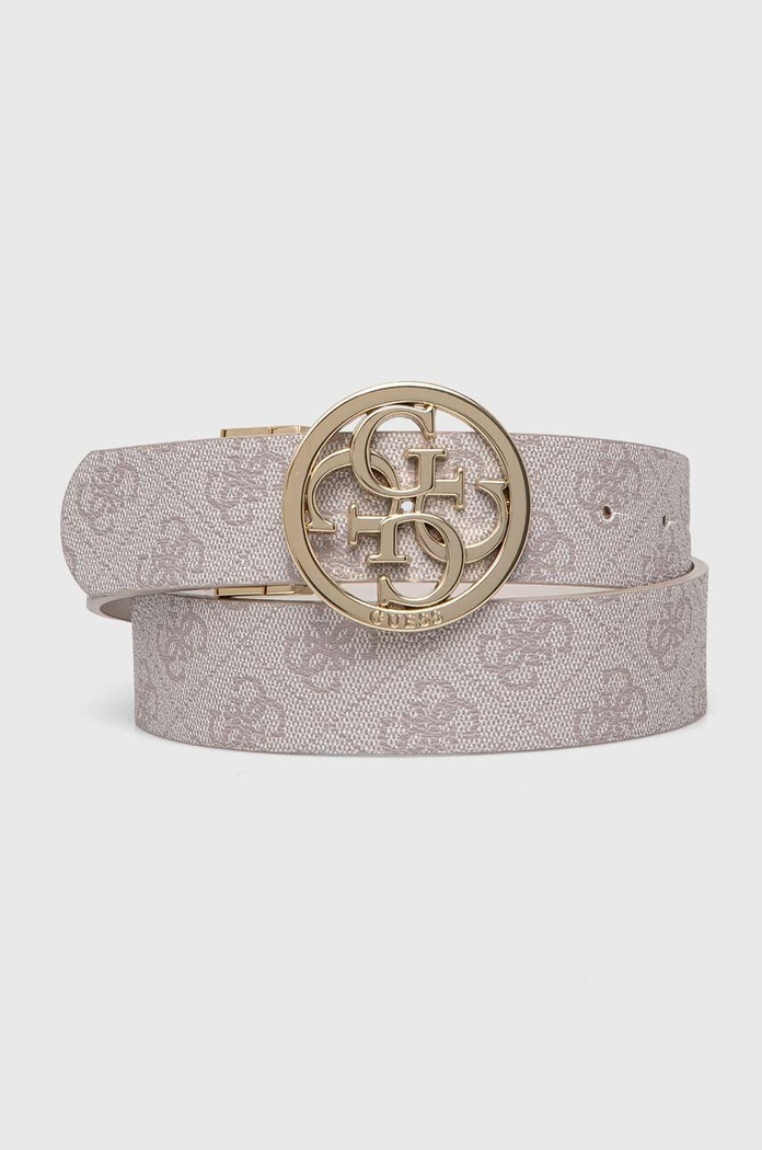 Guess oboustranný pásek dámský NOELLE přírodní kůže bílá BW9166.P4235