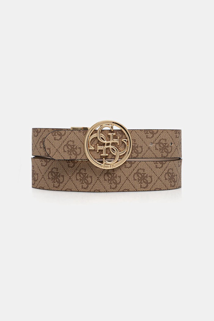 Guess pasek dwustronny damski NOELLE syntetyczny beżowy BW9166.P4235
