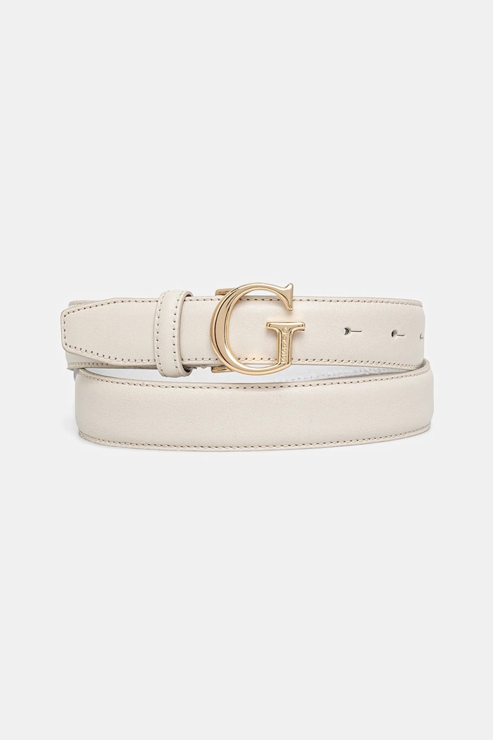 Δερμάτινη ζώνη Guess μπεζ BW9118.P4230