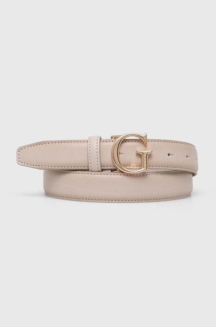 Δερμάτινη ζώνη Guess μπεζ BW9118.P4230