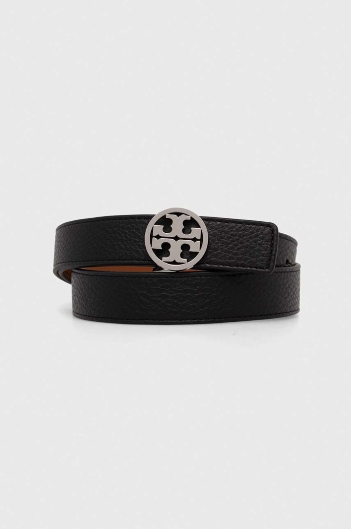 Obojstranný kožený opasok Tory Burch 1" Miller Reversible čierna 138935.002