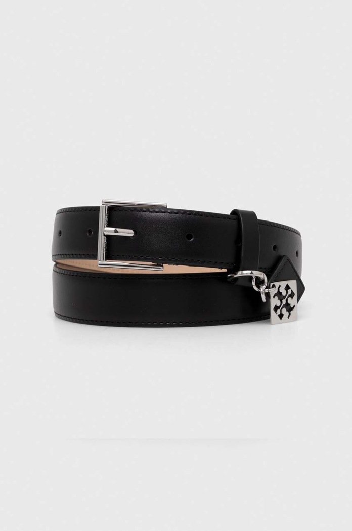 Usnjen pas Tory Burch 1" Swing črna 155045.001
