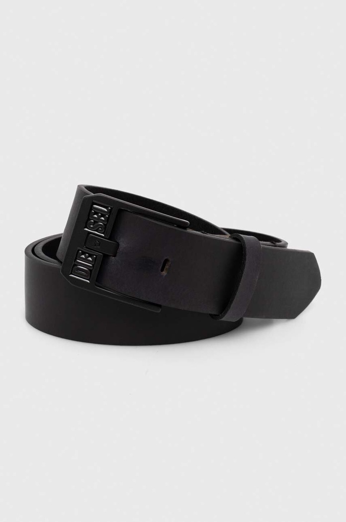 Kožený opasok Diesel DIESEL LOGO BLUESTAR II BELT čierna X08880.P1913