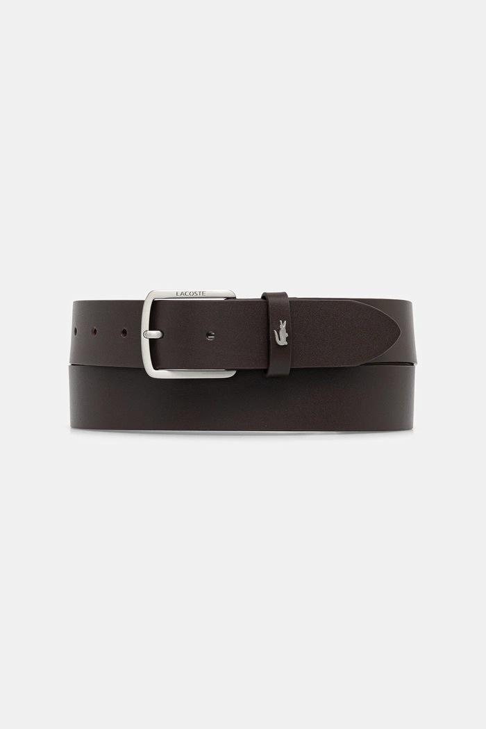 Lacoste curea de piele maro RC4082