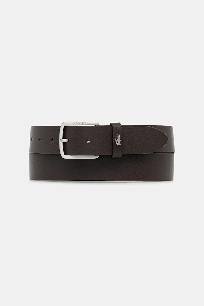 Lacoste curea de piele maro RC4082