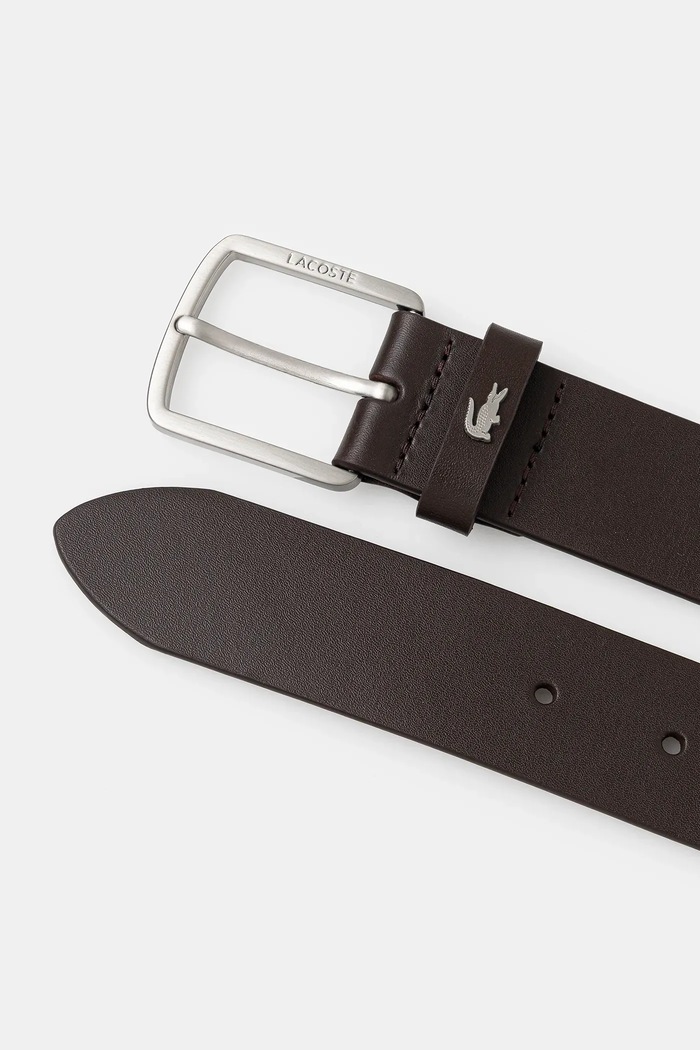 Lacoste curea de piele RC4082 maro AW25