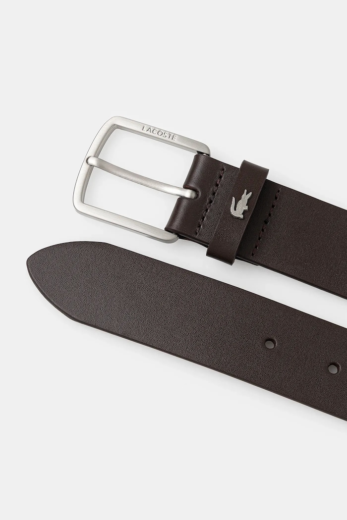 Lacoste curea de piele RC4082 maro AW25