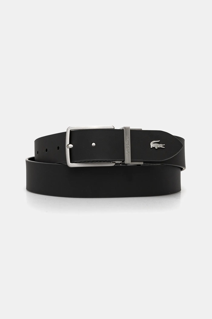 Lacoste pasek skórzany dwustronny szary RC4085