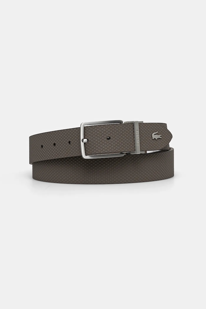 Lacoste curea de piele cu doua fete maro RC4085