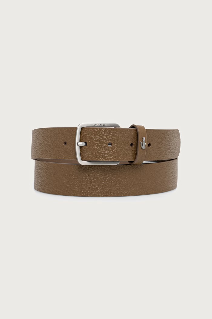 Lacoste Pasek męski skórzany brązowy RC4090