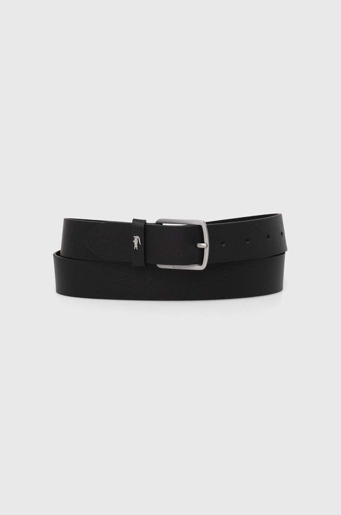 Lacoste leather belt and card holder black RC4090