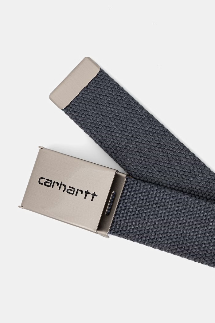 Carhartt WIP pasek parciany Clip Belt Chrome I019176.47XX szary SS24